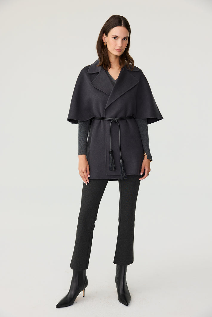 Full Length Flare Pant - Charcoal Ponte