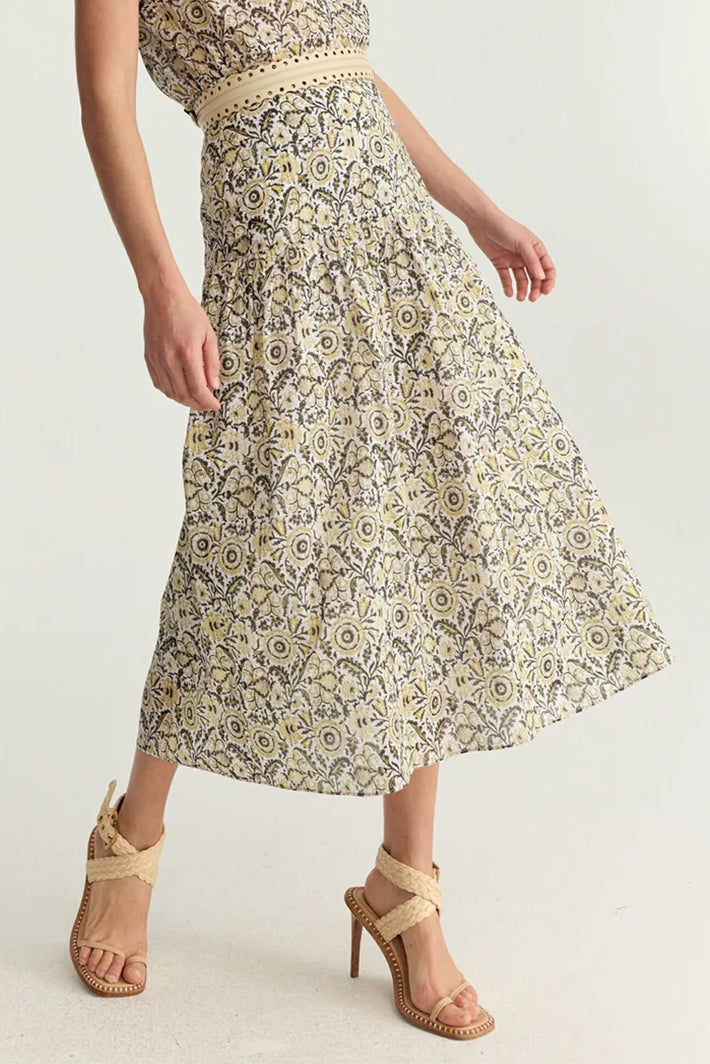 Oleanda Skirt - Yellow Batik Voile