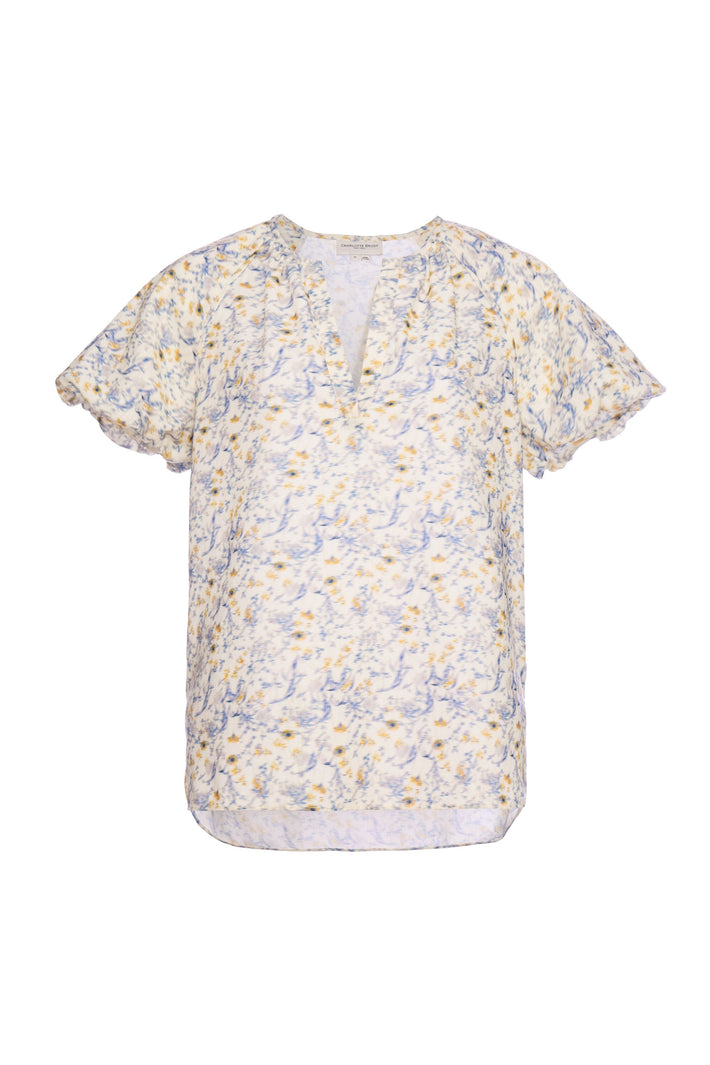 Elodie Blouse - Indigo Anemone Linen
