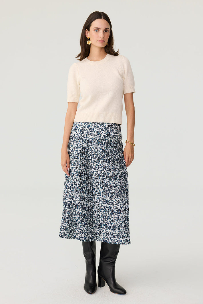 Vesper Skirt - Blue Vine Twill