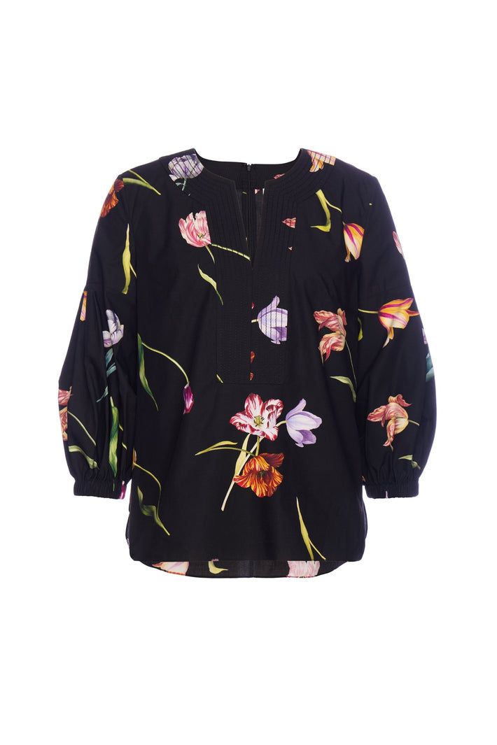 Fiesta Blouse - Black Tulip