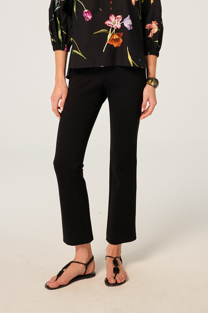 Full Length Flare Pant - Black Ponte