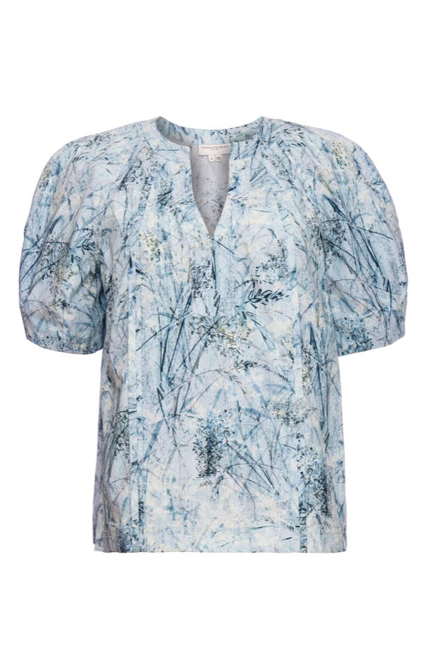 Arbor Blouse - Blue Meadow Poplin