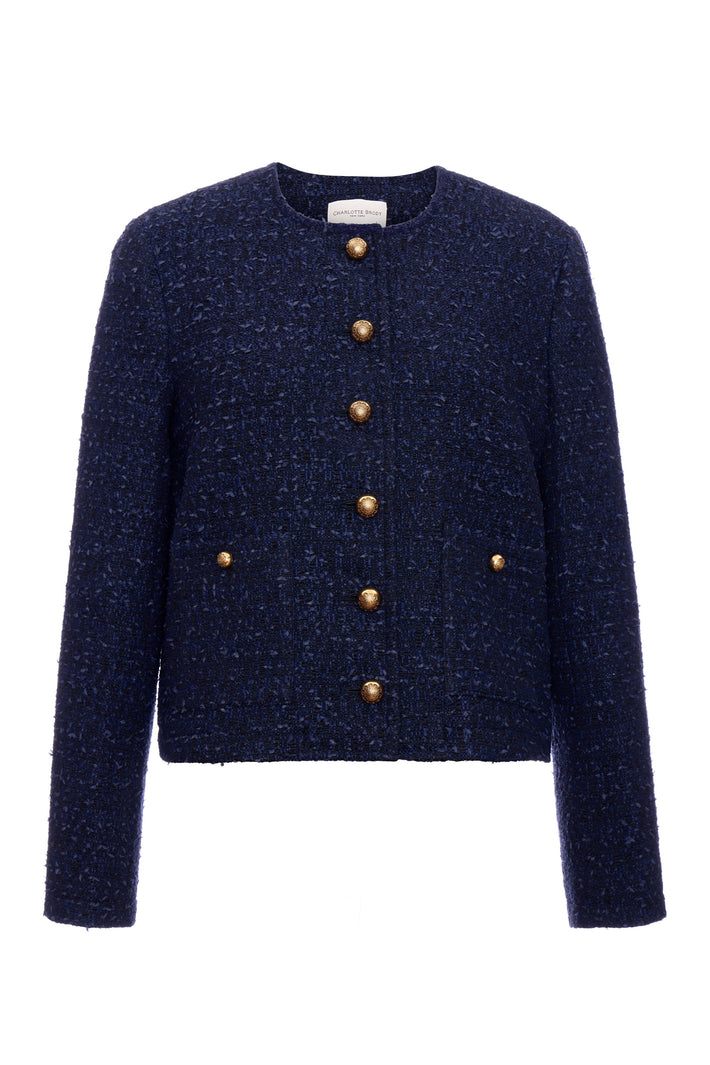 Flint Jacket - Navy Tweed