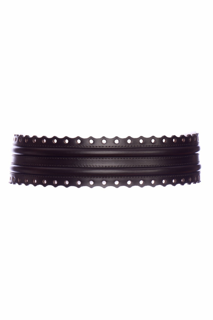 Fretwork Belt - Chocolate