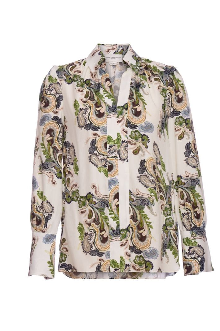 Laurel Blouse - Olive Paisley
