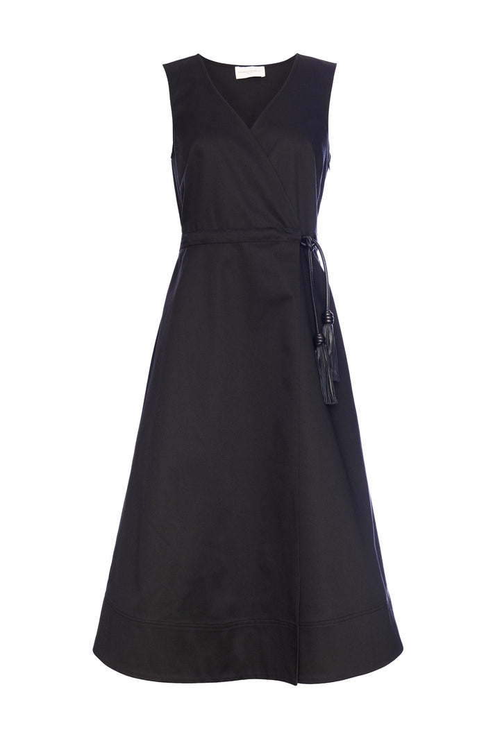 Leon Dress - Black Stretch Twill
