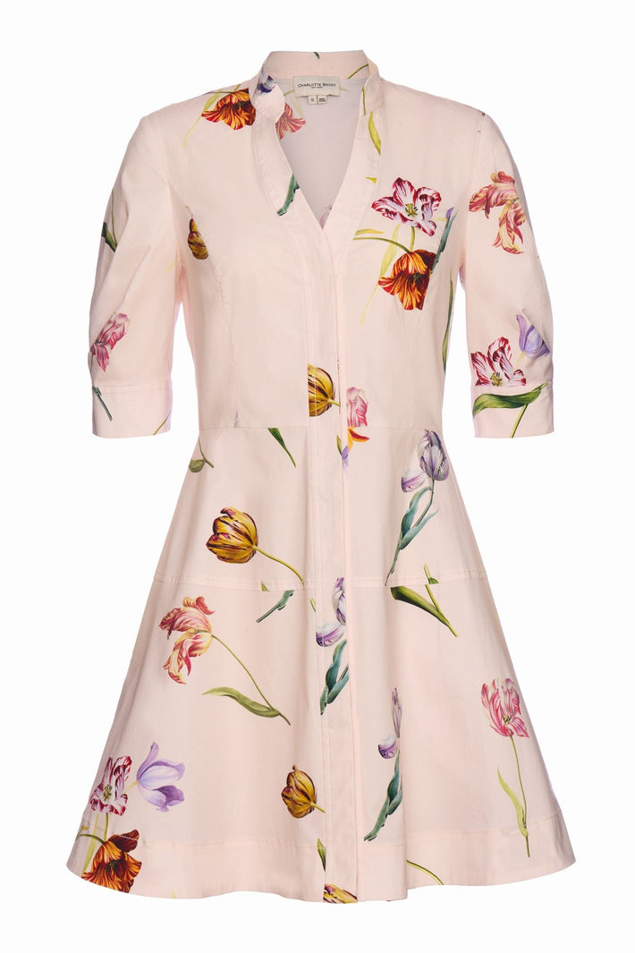 Provence Dress - Blush Tulip Stretch Cotton