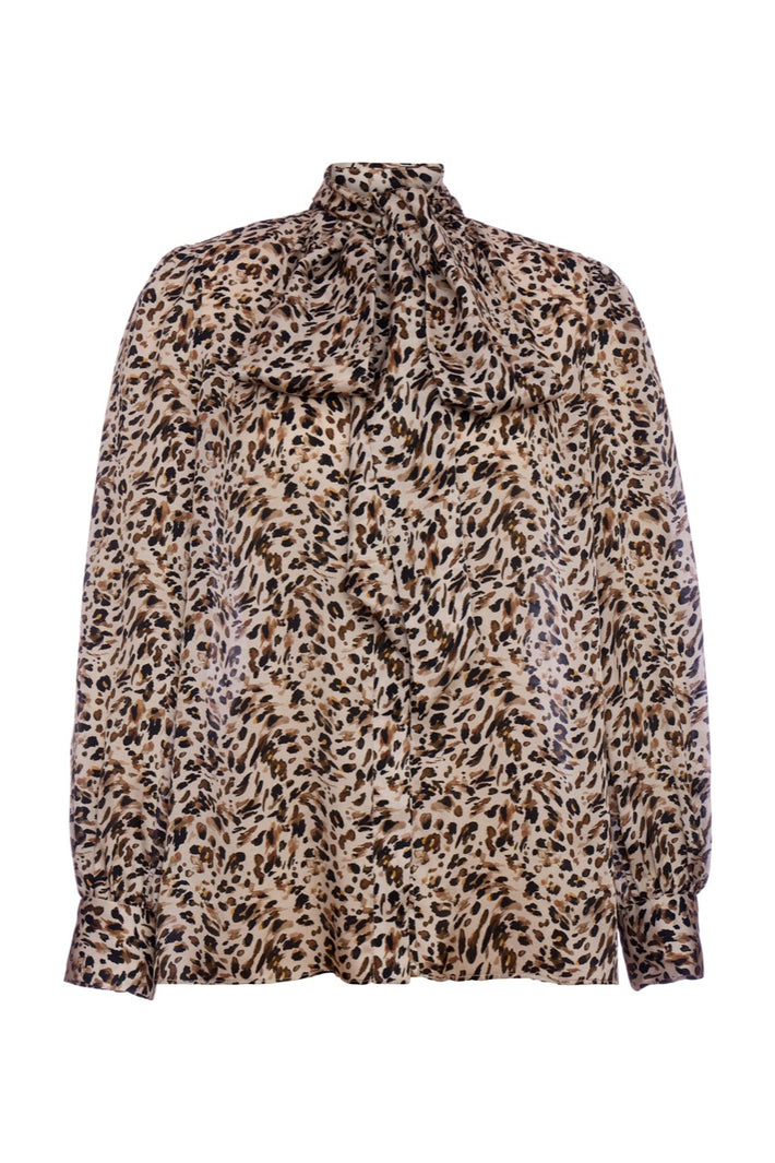 Sable Blouse - Beige Animal