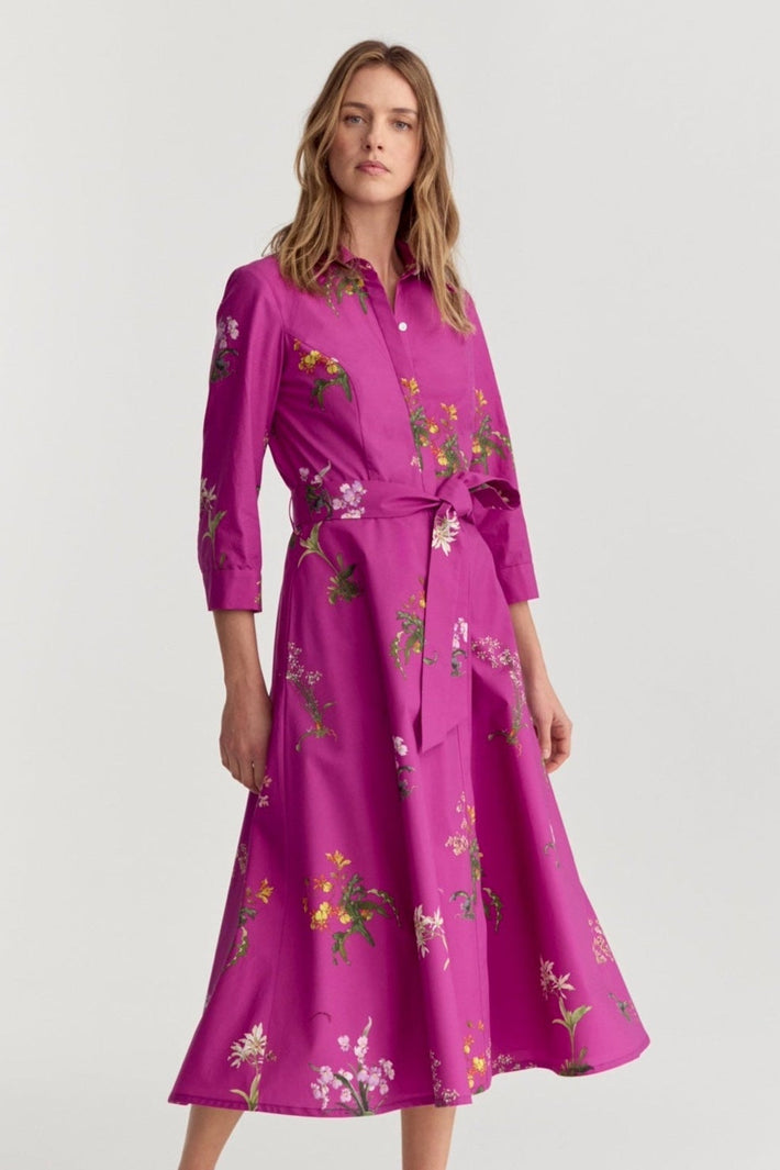 Hepburn Dress - Fuchsia Orchid