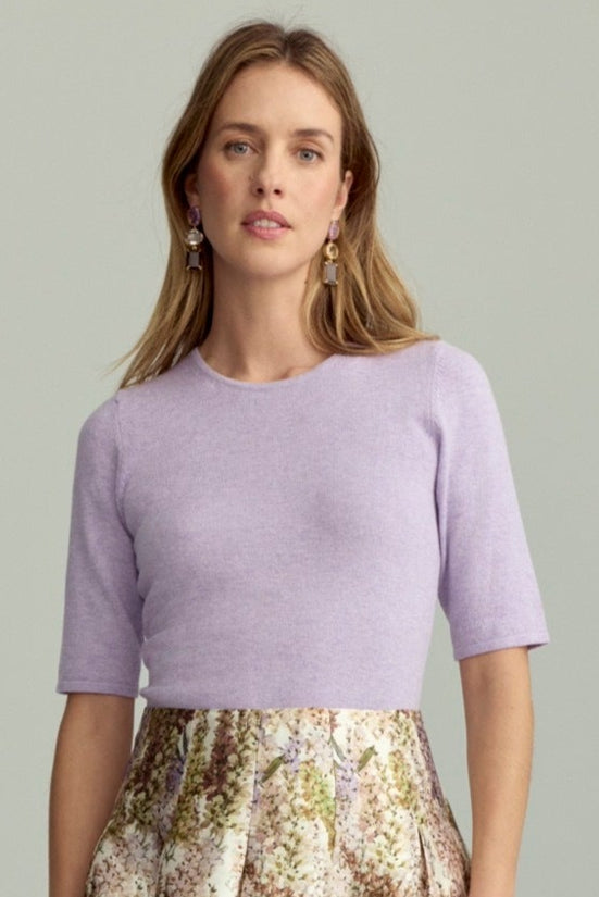 Short Sleeve Perfect Crewneck Lilac