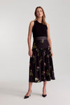 Oleanda Skirt Black Orchid Charmeuse