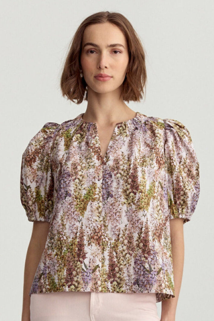 Puff Blouse Lilac Wisteria Poplin