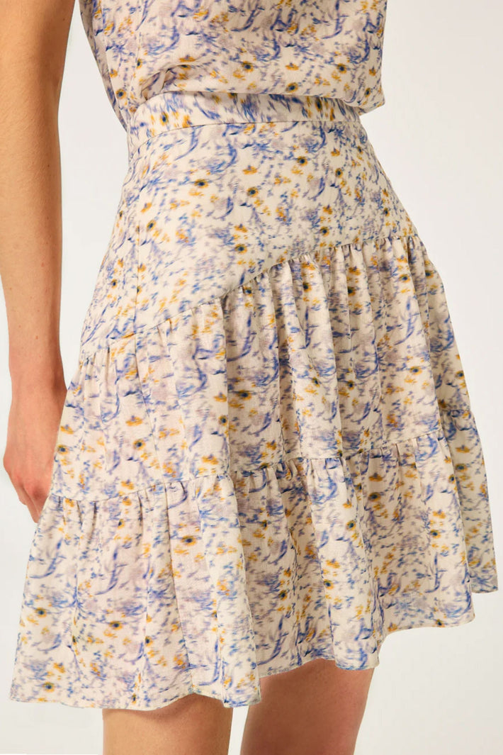 Riviera Skirt - Indigo Anemone Linen