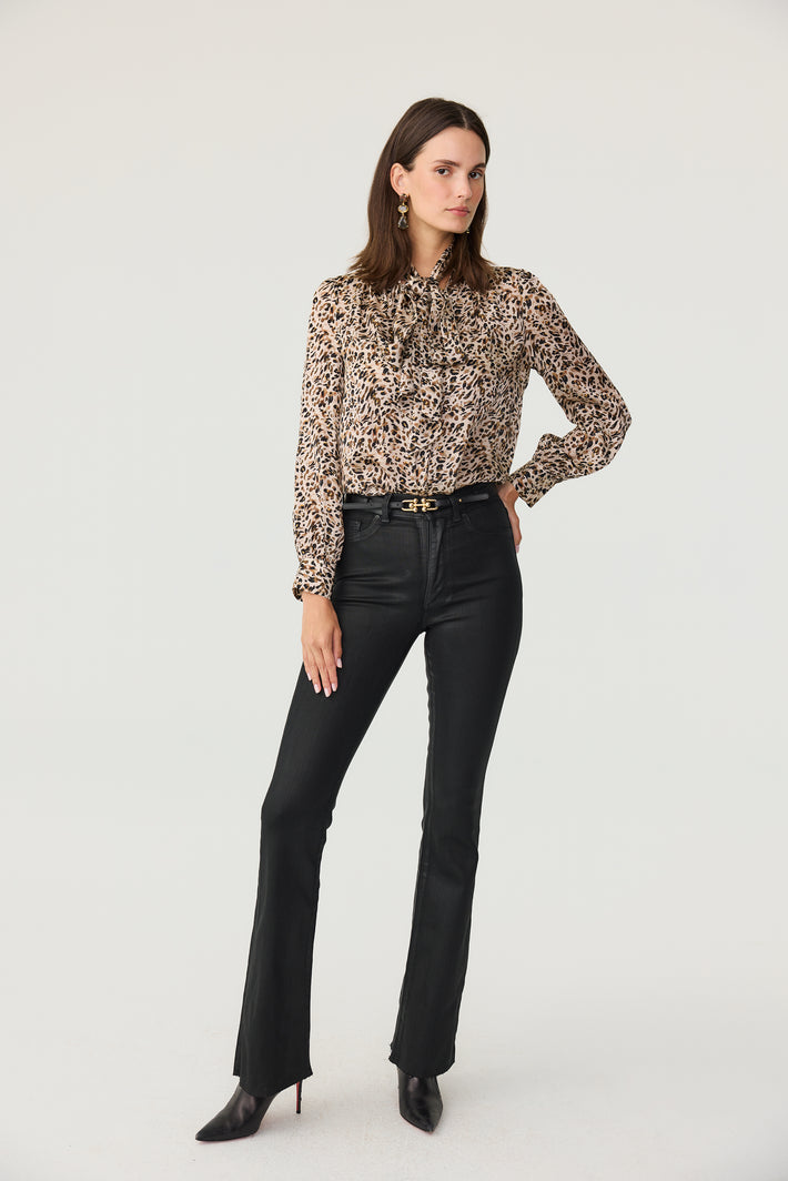 Bridget Boot High Rise Jean - Black Coated