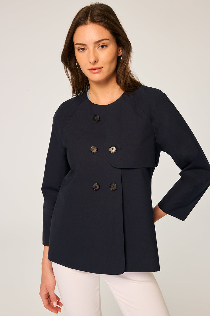 Trench Blazer - Navy