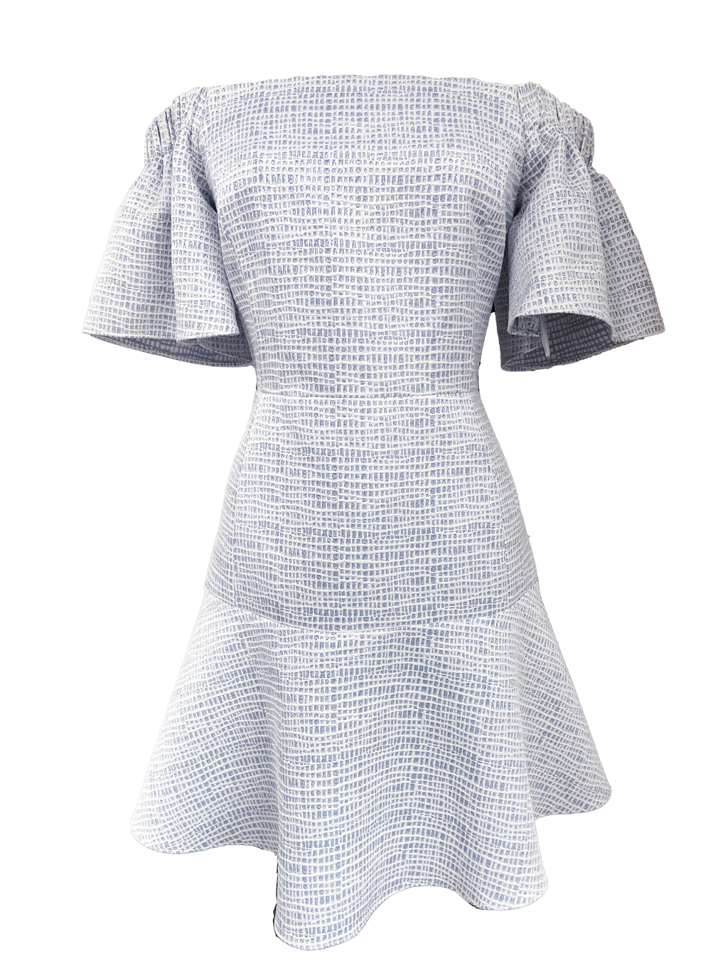 Off the Shoulder Dress - Skybox Brocade