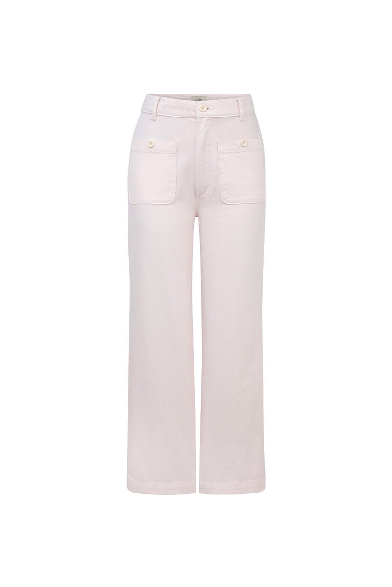 Hepburn Wide Leg Crop Jean - Primrose Pink