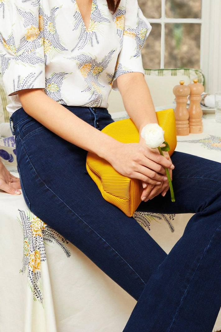 Nugget Clutch - Yellow Leather