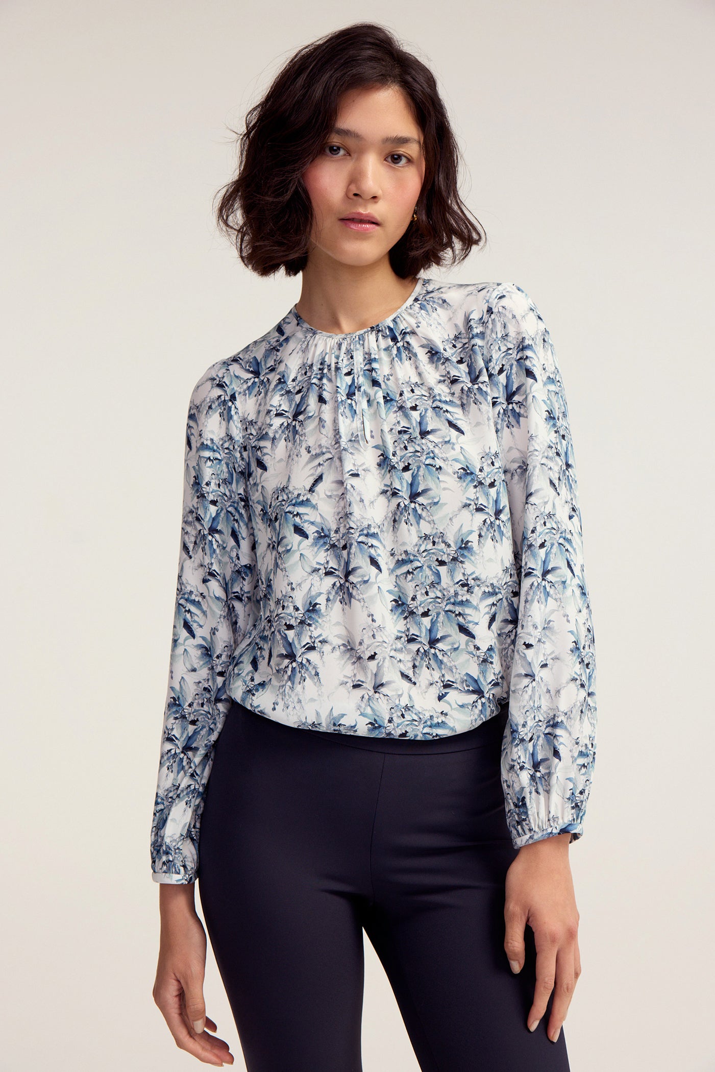 Charlotte Brody Keyhole Blouse Blue Lily Blue Lily S