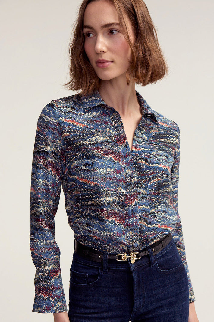 Classic Button Down - Denim Feathering