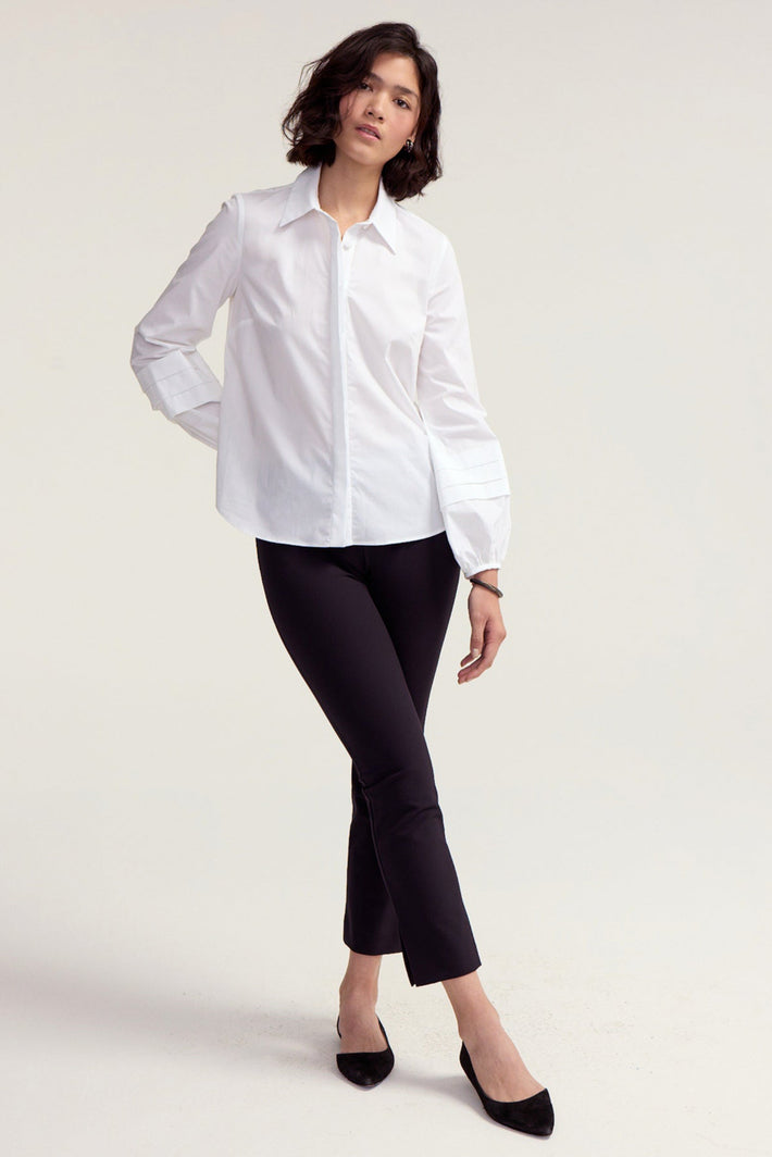 Side Slit Ankle Pant - Black