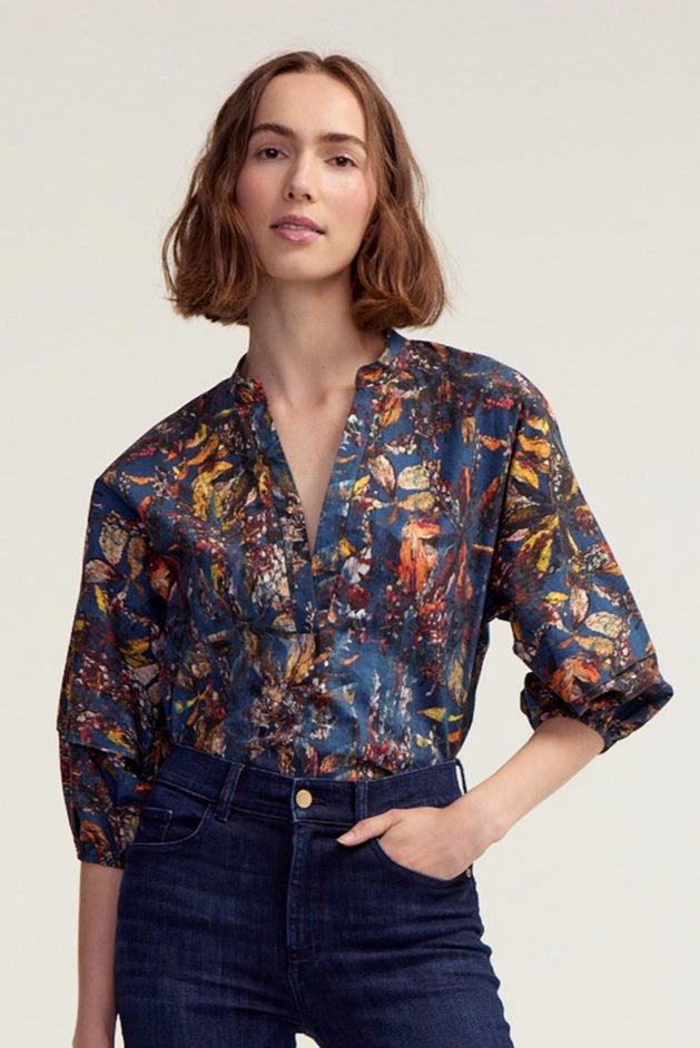 Bogart Blouse Blue Ivy