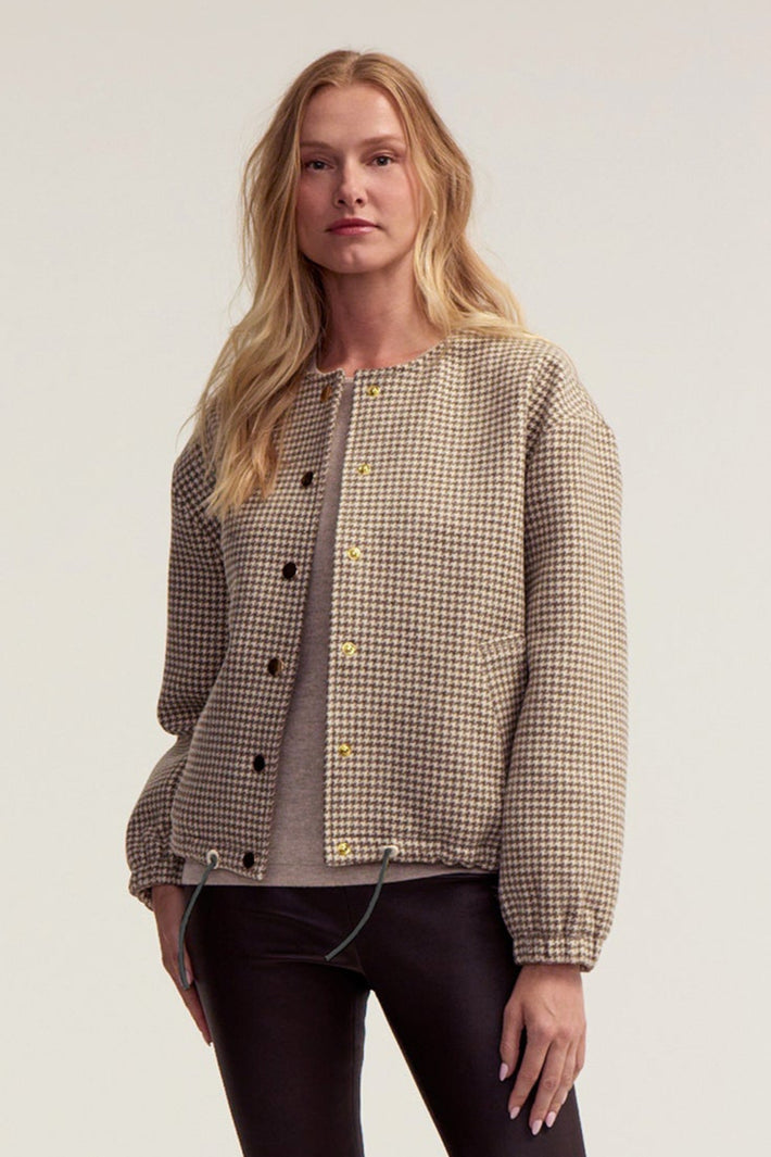 Fielder Jacket - Beige Houndstooth