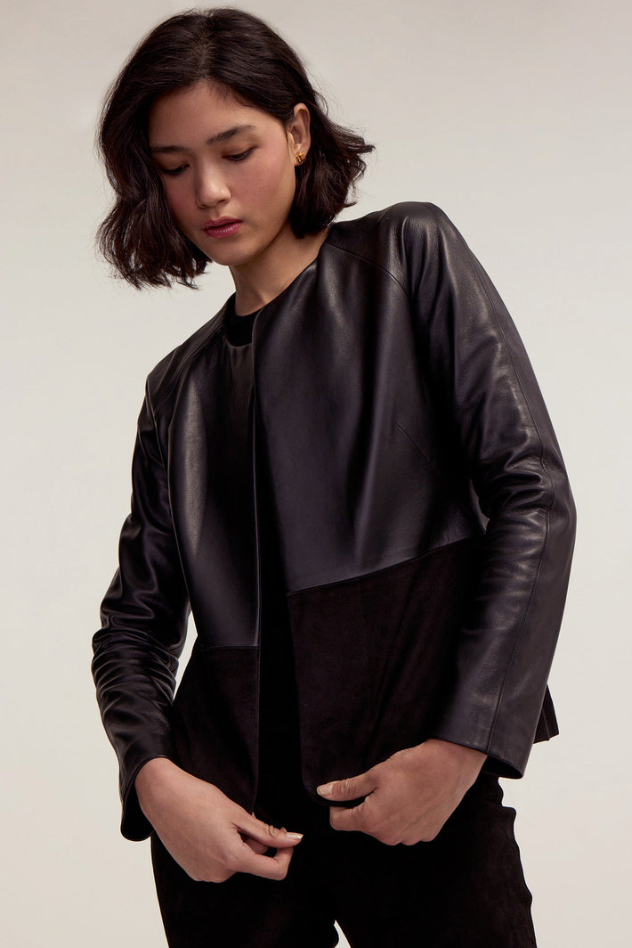 Milan Leather Jacket - Black