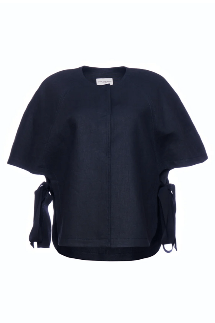 Calla Lily Blazer - Navy Linen