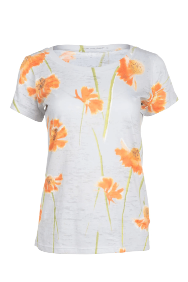 Burnout Tee - Tangerine Spanish Poppy