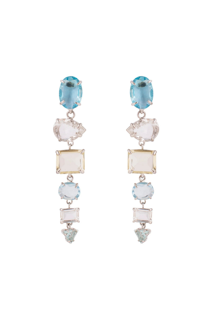 Multi Stone Drop Earrings