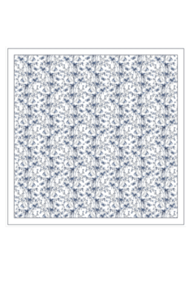 Merino Scarf - Navy Butterfly