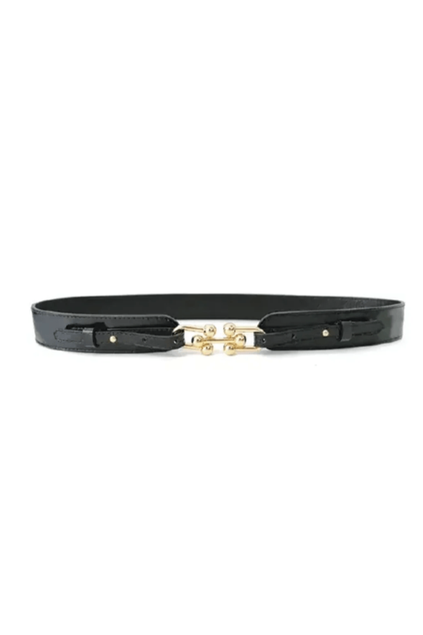 Globe Belt - Black Leather