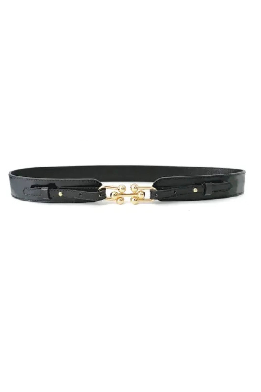 Globe Belt - Black Leather