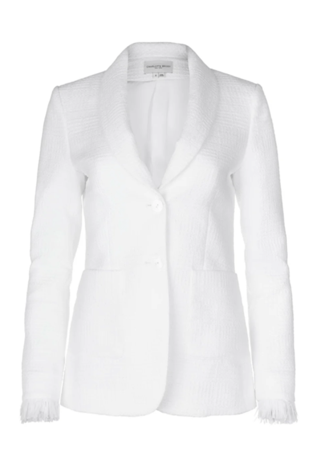 Shawl Collar Blazer - White