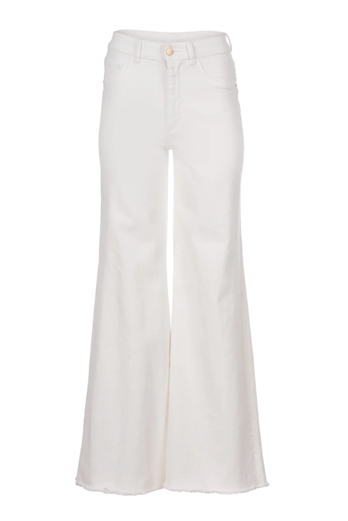 Hepburn Wide Leg Jean - White