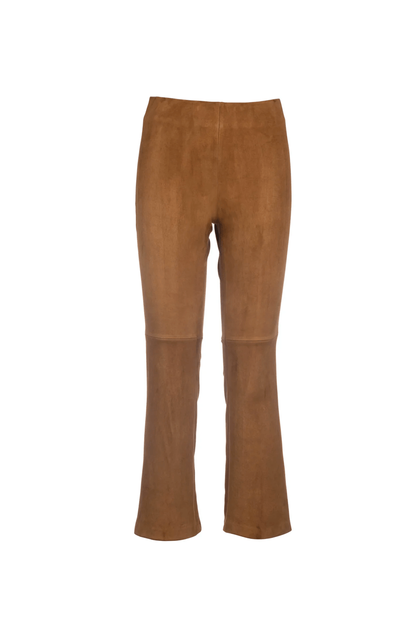 Suede Kick Flare Pant - Camel – Charlotte Brody