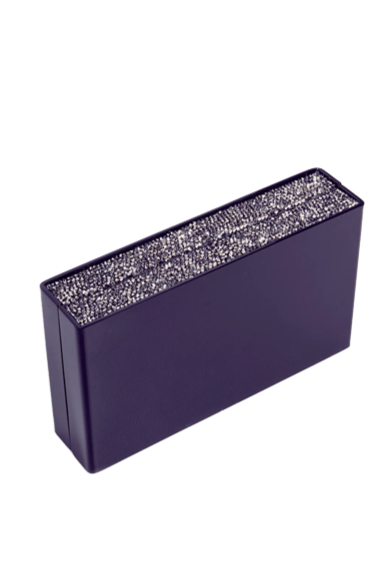 Box Clutch With Caviar Sparkle