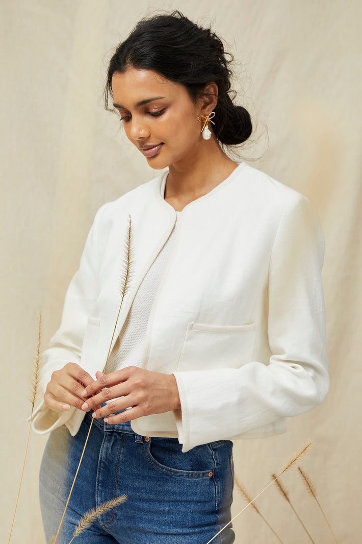 Crescent Blazer - White