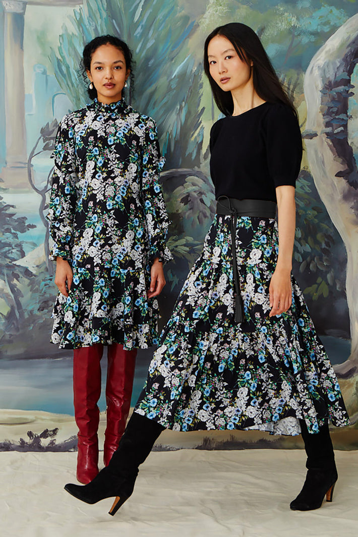 Violet Dress - Black Blossom