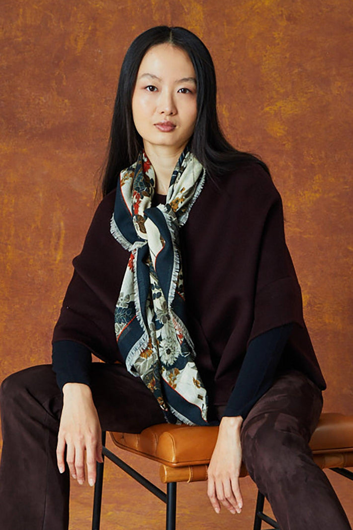 Merino Scarf - Ivory Persian Paisley