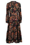 Keyhole Midi Dress - Olive Persian Paisley