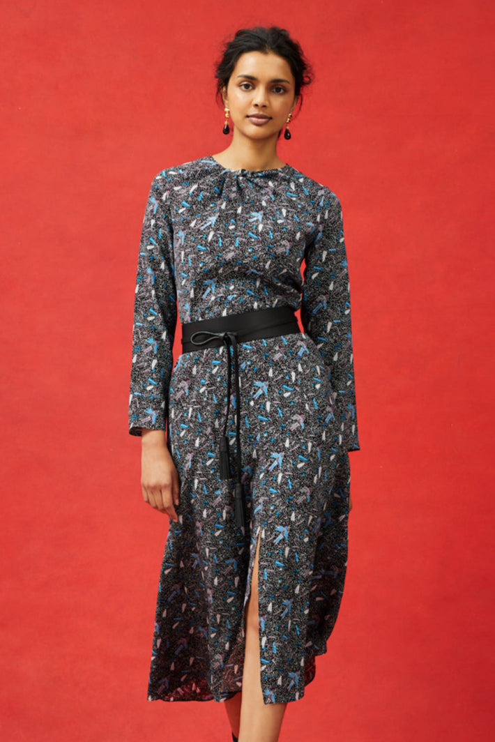 Ginger Dress - Lapis Aztec Batik