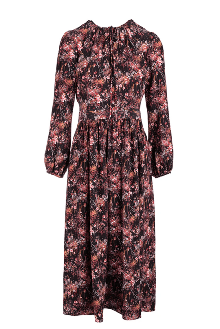 Luna Dress- Rose Bursting Blooms