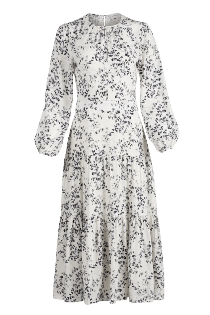 Keyhole Midi Dress - Navy Gingko