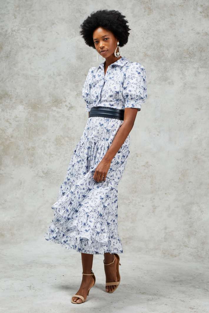 Palma Dress - Navy Butterfly