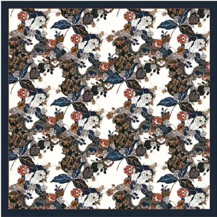 Silk Scarf - Ivory Persian Paisley