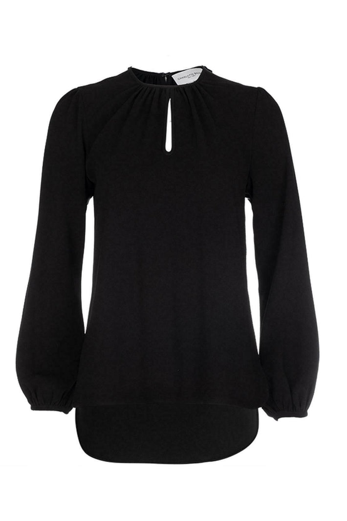 Keyhole Blouse - Black