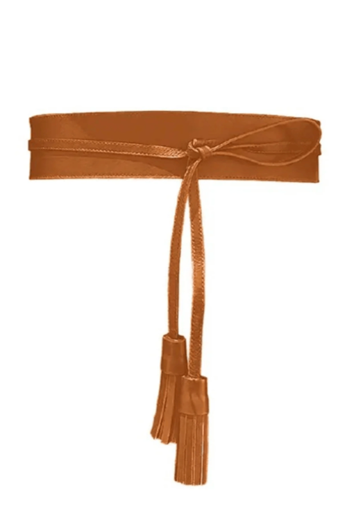 Tassel Belt - Saddle Leather